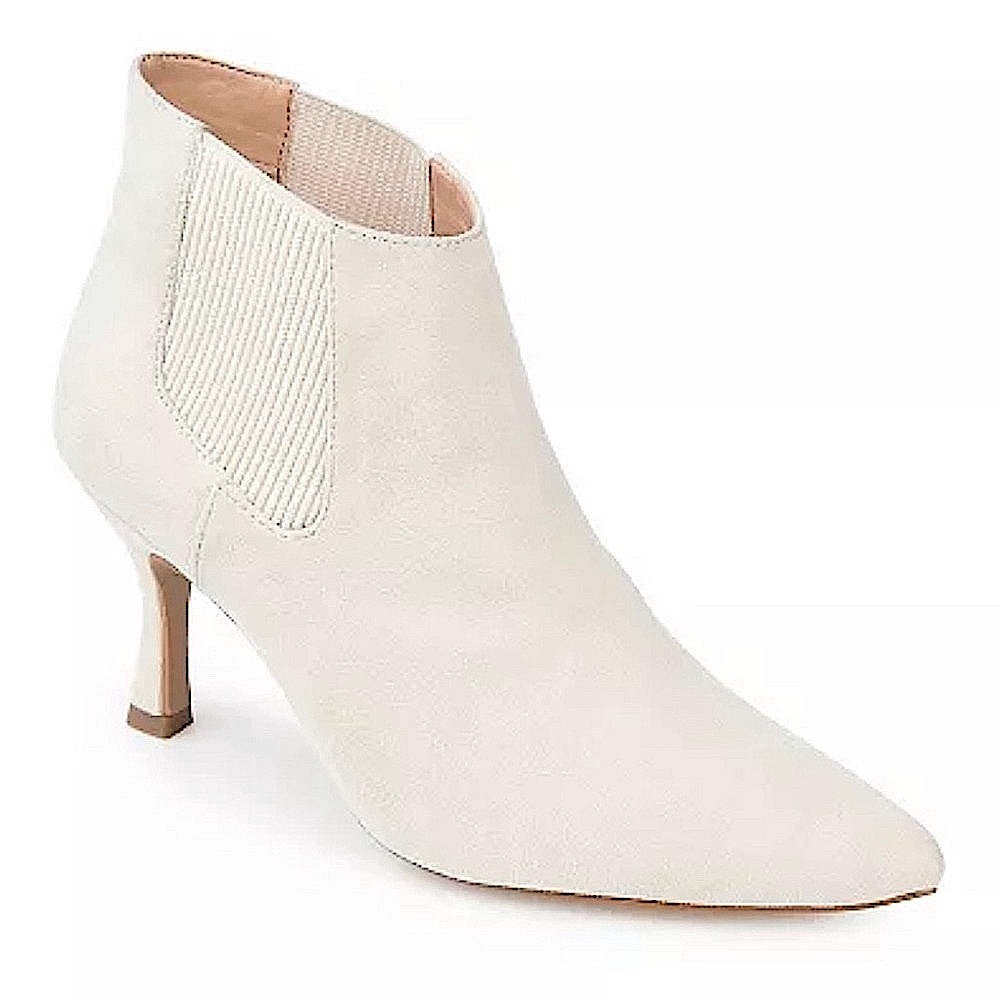 Journee White Ankle Boots Booties - Size 10